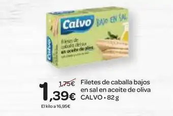 Dialprix Filetes De Caballa Bajos En Sal En Aceite De Oliva Calvo 82g oferta