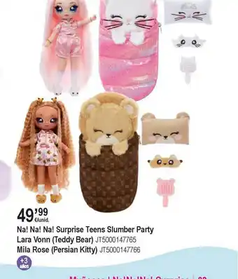 Juguetoon Na! Na! Na! Surprise Teens Slumber Party Lara Vonn (teddy Bear) Mila Rose (persian Kitty) oferta