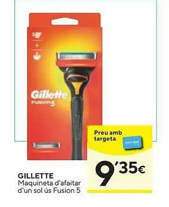 Caprabo Gillette Maquineta D'afaitar D'un Sol ús Fusion 5 oferta