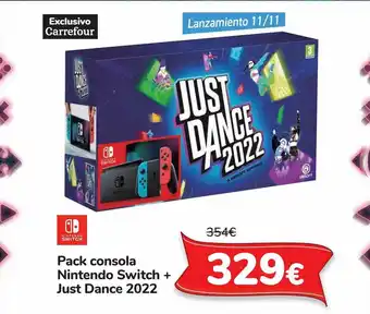 Carrefour Pack Consola Nitendo Switch + Just Dance 2022 oferta