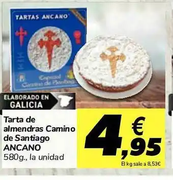 Carrefour Arta De Almendras Camin O De Santiago Ancano 580g oferta