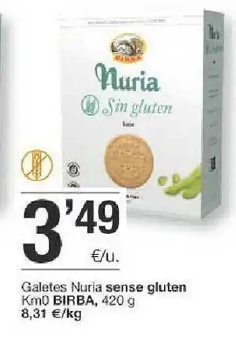BonpreuEsclat Galetees Nuria Sens Gluten Kmo Birba 420g oferta