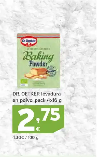 HiperDino Dr. Oetker Levadura En Polvo 4x16g oferta
