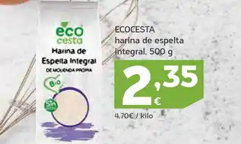 HiperDino Ecocesta Harina De Espelta Integral 500g oferta