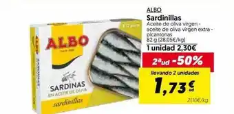 Hiper Usera 2a Ud -50% Albo Sardinillas 82g oferta