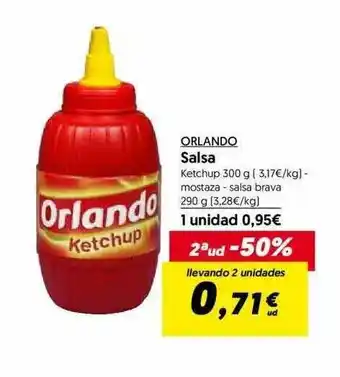 Hiper Usera 2a Ud -50% Orlando Salsa 300g oferta