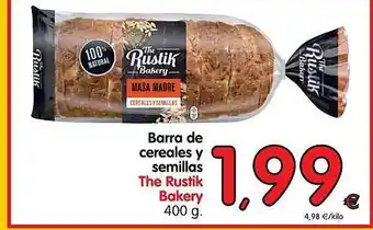 Alimerka Barra De Cereales Y Semillas The Rustik Bakery 400g oferta
