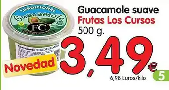 Alimerka Guacamole Suave Frutas Los Cursos 500g oferta