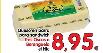 Alimerka Queso En Barra Para Sandwich Tres Oscos O Berenguela oferta