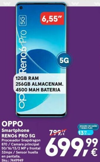 Worten OPPO Smartphone RENO6 PRO 5G oferta