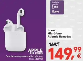 Worten APPLE AIR PODS oferta