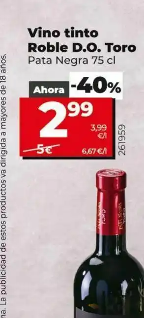 Dia Vino tinto pata negra oferta