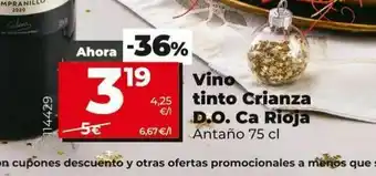 Dia Vino tinto antaño oferta