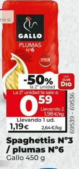 Dia Espaguetis gallo oferta