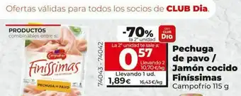 Maxi Dia Pechuga de pavo/jamon cocido finissimas camppofrio oferta