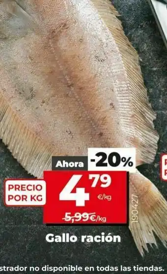 Dia Gallo de ración oferta