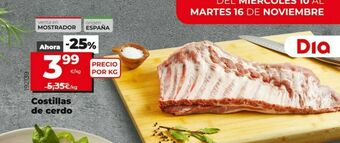 Dia Costillas de cerdo oferta