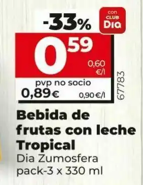Dia Bebidas de fruta con leche tropical dia oferta