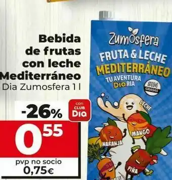 Dia Bebida de frutas con leche mediterráneo dia zumosfera oferta