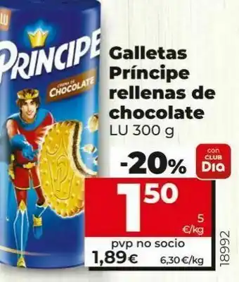 Dia Galletas príncipe rellenas de chocoalte lu oferta