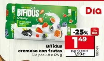 La Plaza de DIA Bifrutas cremoso con frutas dia oferta