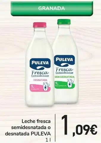 Covap Leche fresca semidesnatada o desnatada puleva 1 l oferta
