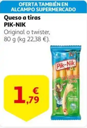 Alcampo PIK-NIK Queso a tiras oferta