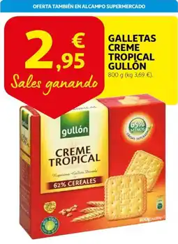 Alcampo GULLÓN Galletas Creme Tropical oferta