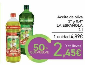 Carrefour Aceite de oliva 1º o 0,4º la española oferta