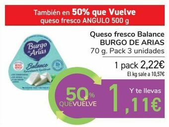Carrefour Queso fresco balance burgo de arias oferta
