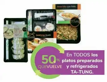 Carrefour En todos los platos preparados y refrigerados ta-tung oferta
