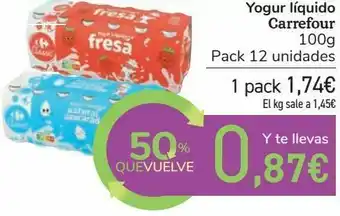 Carrefour Yogur líquido carrefour oferta