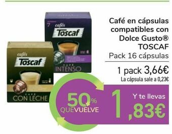 Carrefour Café en cápsulas compatibles con dolce gusto toscaf oferta