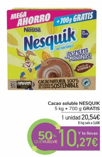 Carrefour Cacao soluble nesquik oferta