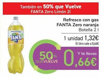 Carrefour Refresco con gas fanta zero naranja oferta