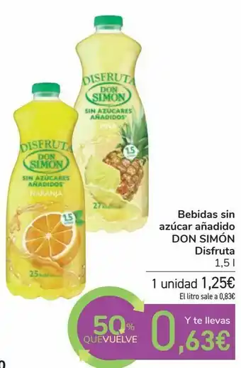 Carrefour Bebidas sin azúcar añadidos don simón oferta
