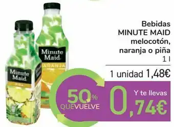 Carrefour Bebidas minuted maid melocotón, naranja o piña oferta