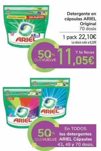 Carrefour En todos los detergentes ariel cápsulas oferta