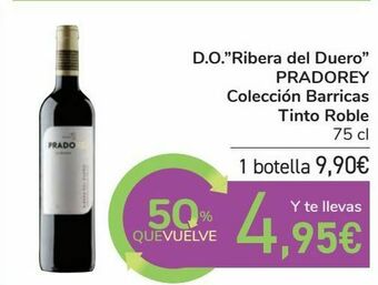 Carrefour D.o. ''ribera del duero'' pradorey colección barricas tinto roble oferta