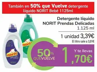 Carrefour Detergente líquido norit prendas delicadas oferta