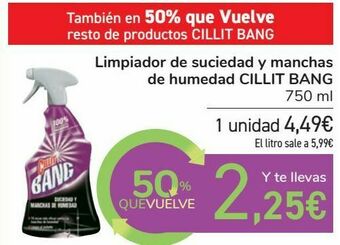 Carrefour Limpiador de suciedad y manchas de humedad cillit bang oferta