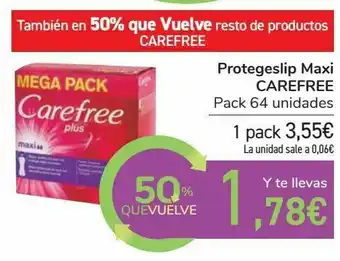 Carrefour Protegeslip maxi carefree oferta