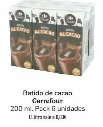 Carrefour Batido de cacao carrefour oferta
