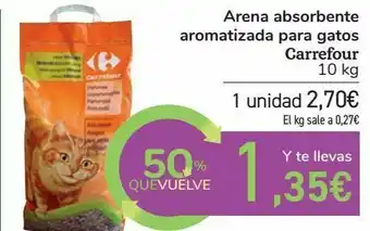 Carrefour Arena absorbente aromatizada para gatos carrefour oferta
