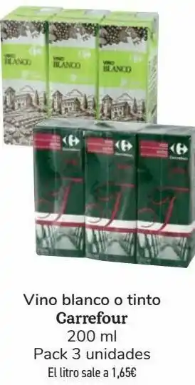 Carrefour Vino blanco o tinto carrefour oferta