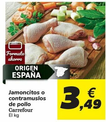 Carrefour Jamoncitos o contramuslos de pollo carrefour oferta