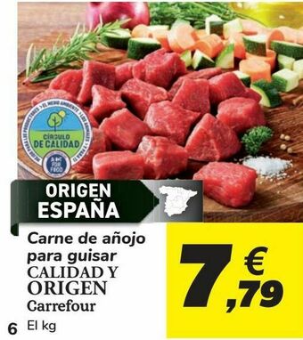 Carrefour Carne de añojo para guisar calidad y origen carrefour oferta