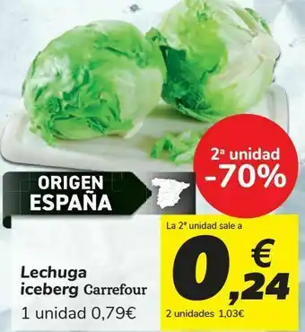 Carrefour Lechuga iceberg carreofur oferta