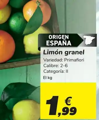 Carrefour Limón granel oferta