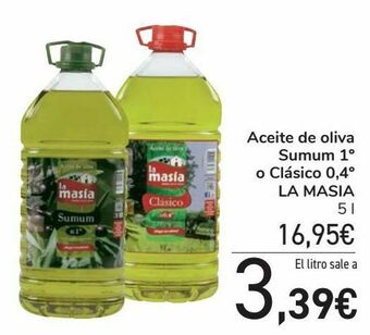 Carrefour Aceite de oliva sumum 1º o clásico 0,4º la masia oferta